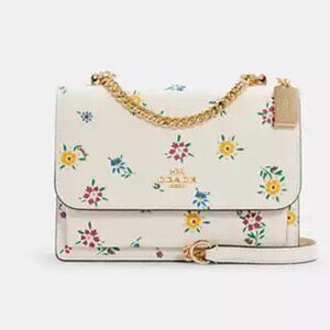 Coach Klare White Crossbody Bag with Wild Meadow Print